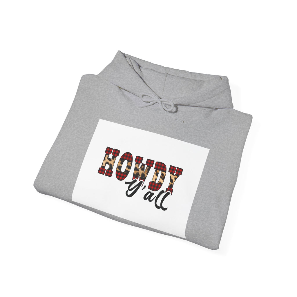 Howdy Y'all Hoodie – Western Plaid Cowgirl Graphic Pullover