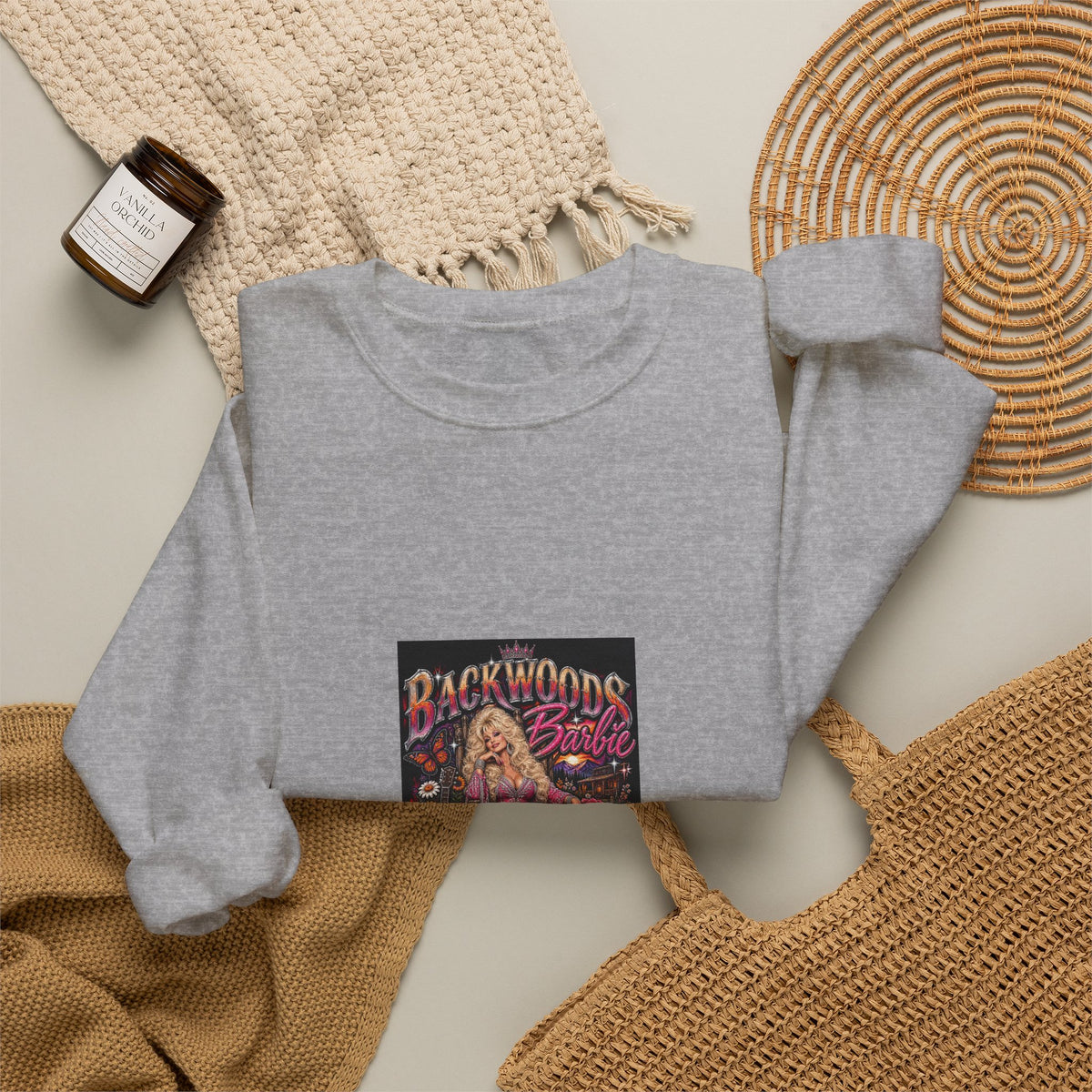 Backwoods Blonde Retro Pinup Crewneck Sweatshirt