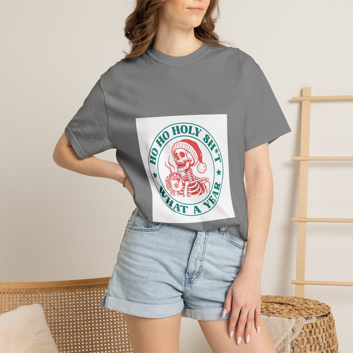 T-Shirt — "Ho Ho Holy Sh*t What a Year" Vintage Santa Christmas Tee