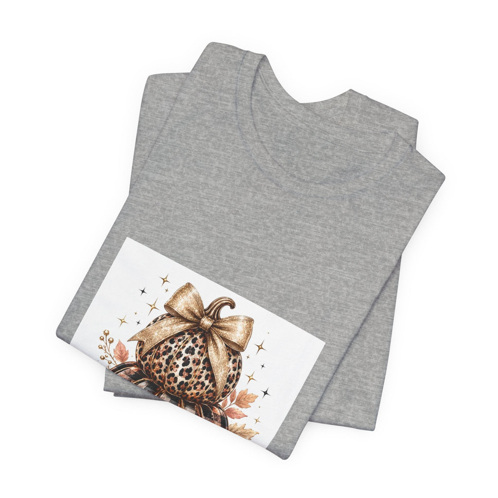 Blessed Pumpkin T-Shirt — Leopard Plaid Fall Graphic Tee