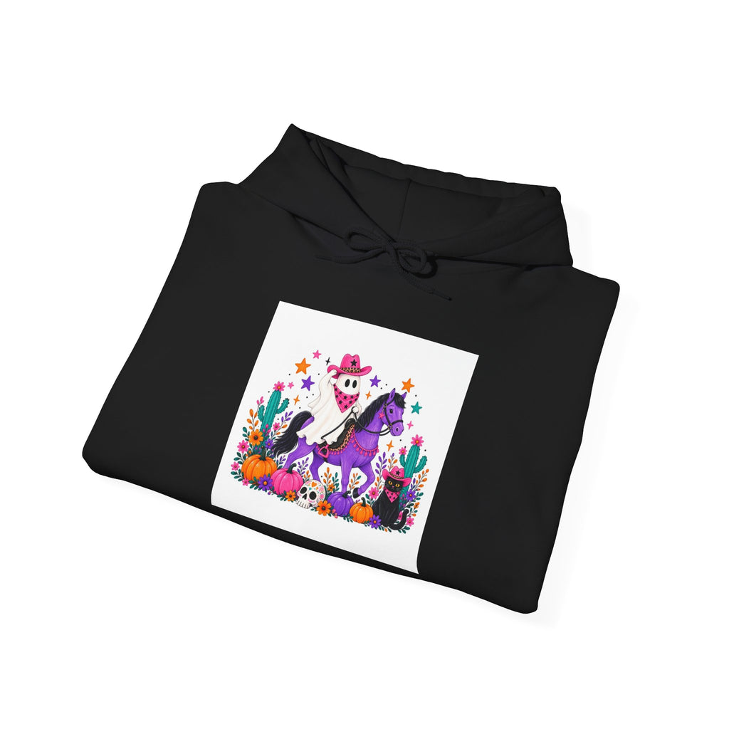 Day of the Dead Cat Hoodie – Colorful Día de los Muertos Kitty Floral Pullover