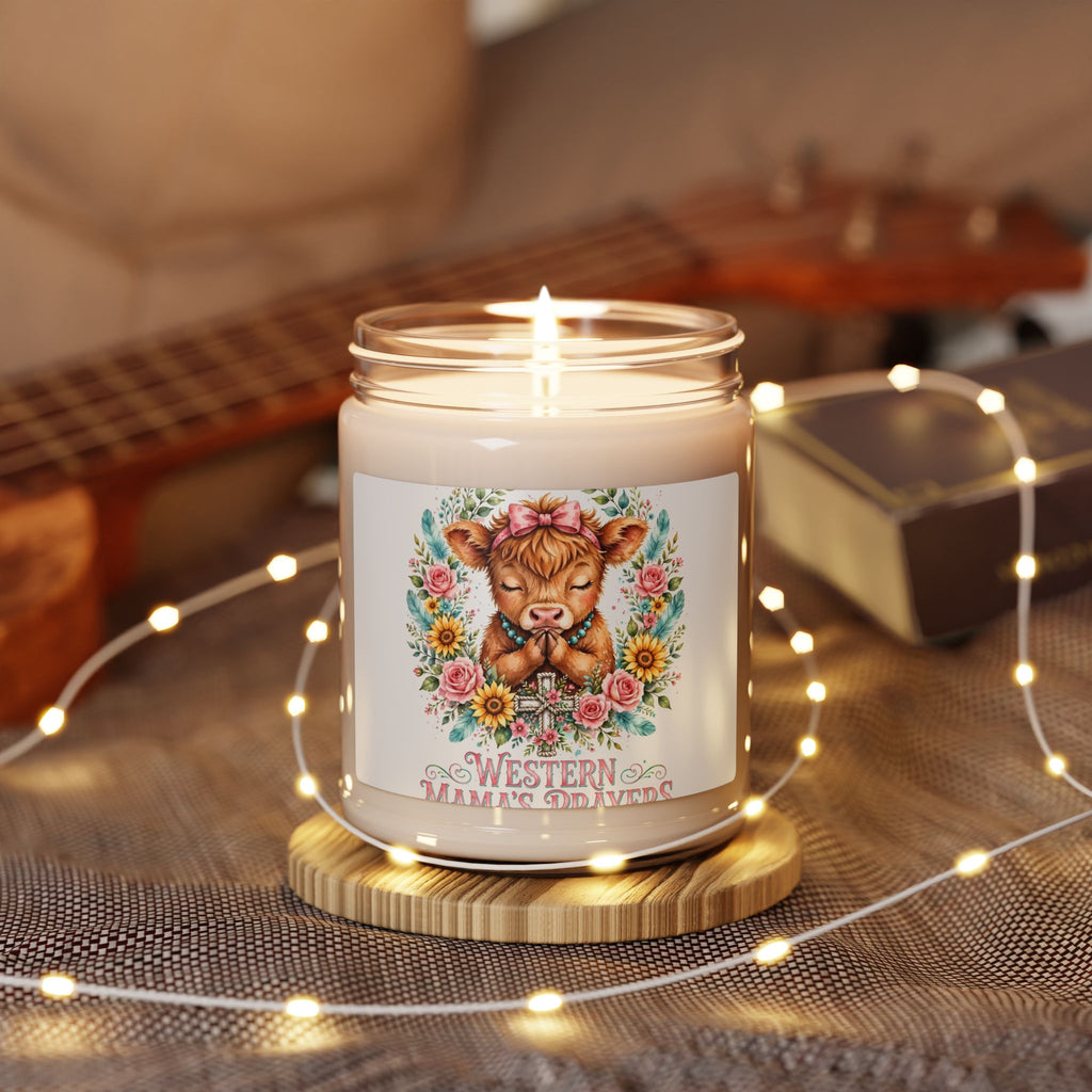 Western Mama Cow Scented Soy Candle — Floral 9oz Jar