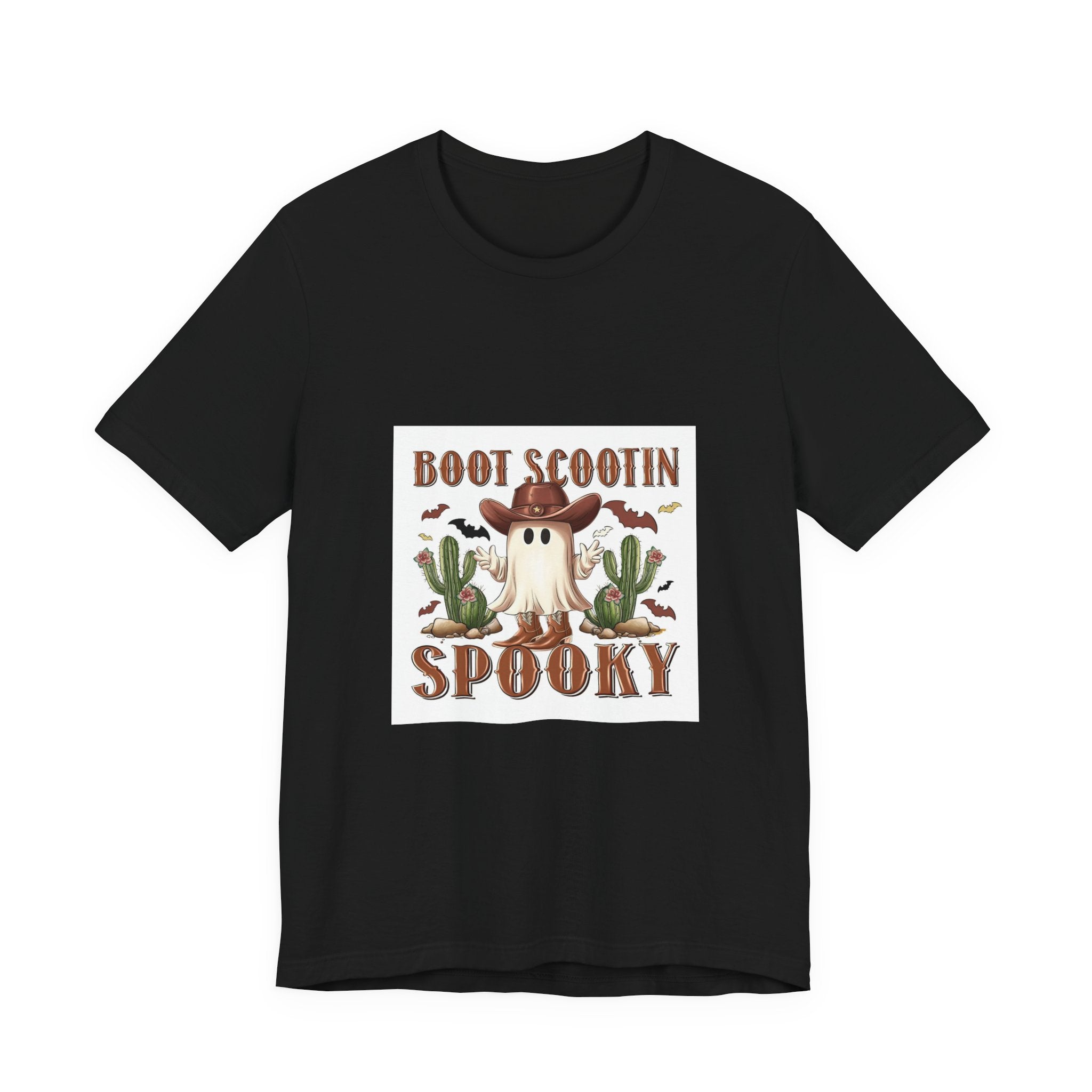 Ghost Cowboy Tee - "Boot Scootin Spooky" Western Halloween T-Shirt