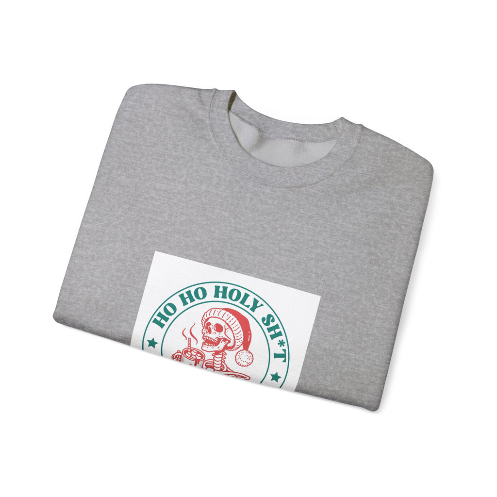 Crewneck Sweatshirt — “Ho Ho Holy Sh!t What a Year” Retro Santa Christmas Sweatshirt
