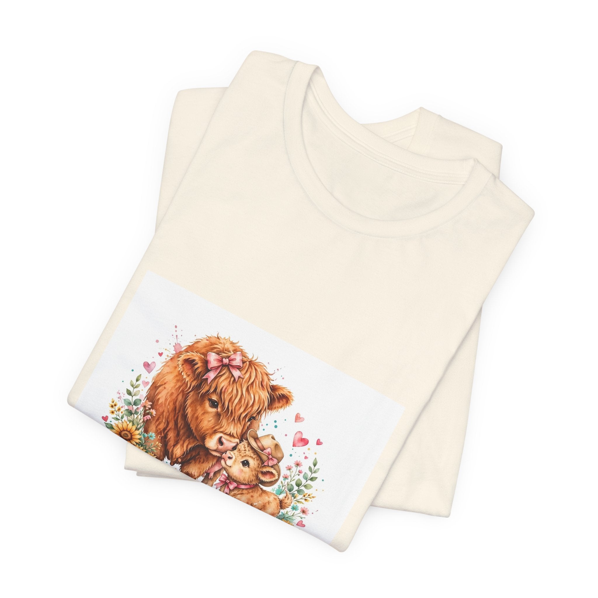 Mama's Little Cowgirl Tee — Western Cowhide Mom & Baby Graphic T-Shirt