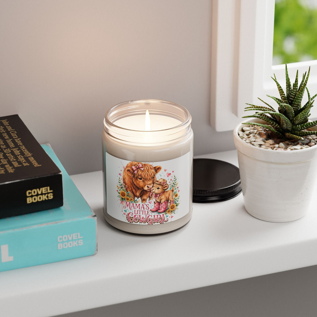 Mama’s Little Cowgirl Scented Soy Candle — 9oz Gift for New Moms & Baby Showers