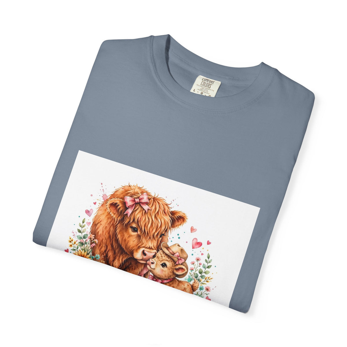 Mama's Little Cowgirl T-Shirt – Cute Highland Cow Mom & Calf Graphic