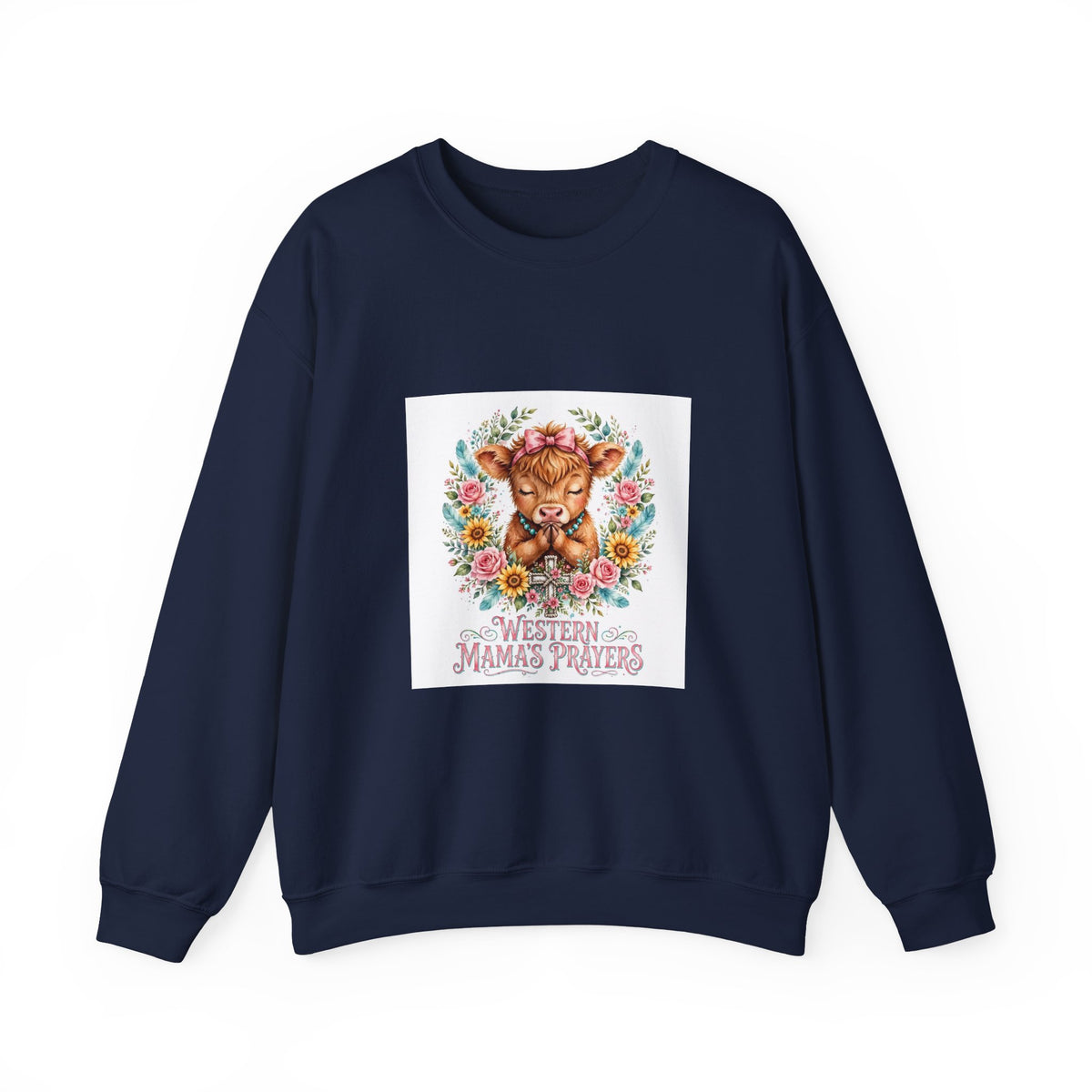 Cowgirl Mama Prayer Sweatshirt — Floral Western Mom Crewneck