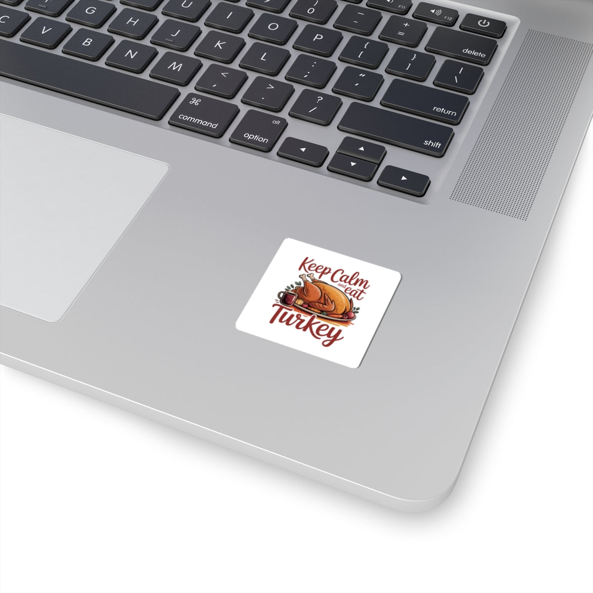 Keep Calm and Eat Turkey Sticker — Thanksgiving Kiss-Cut Sticker