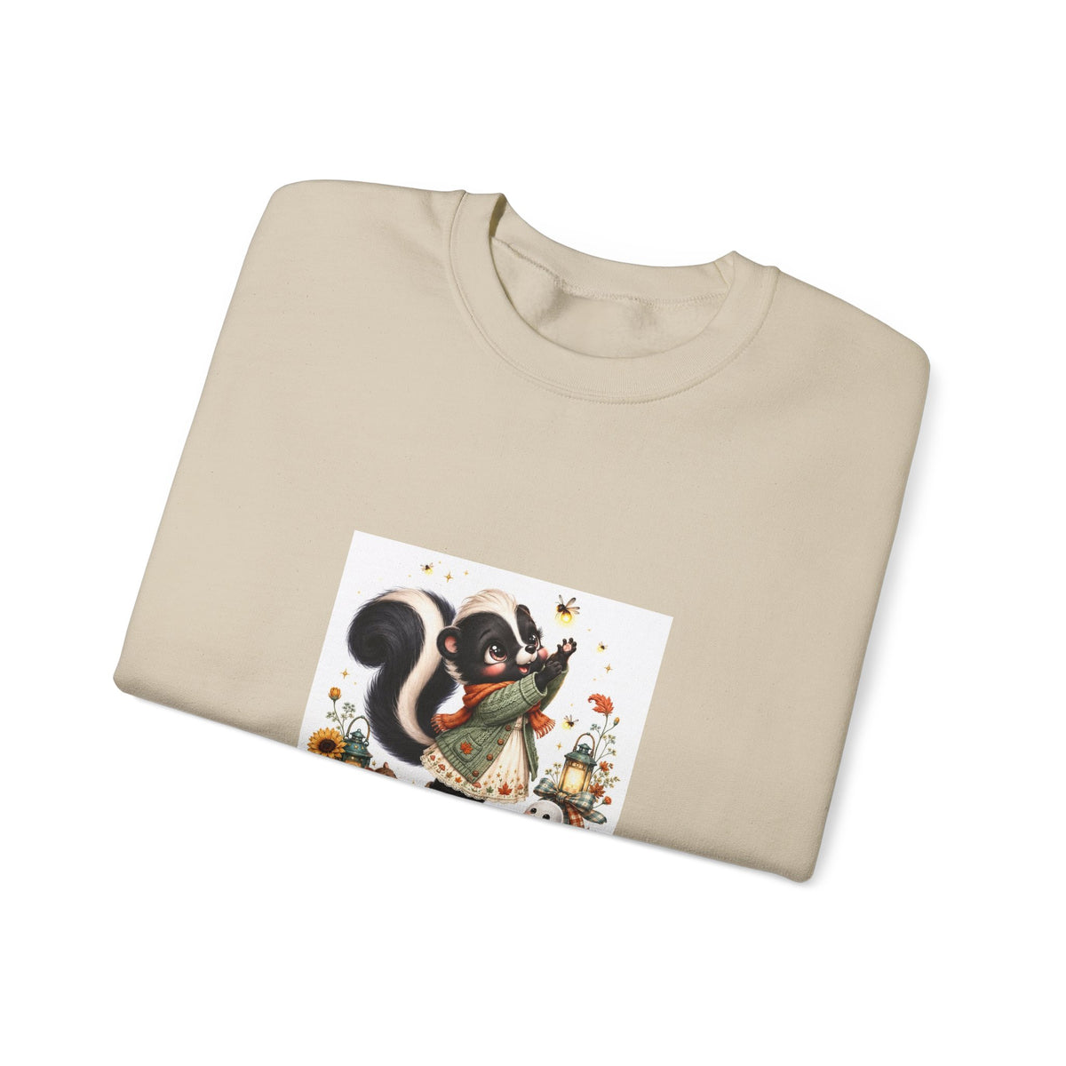 Skunk Holiday Crewneck Sweatshirt — "Chasing the Last Frost" Cute Winter Graphic