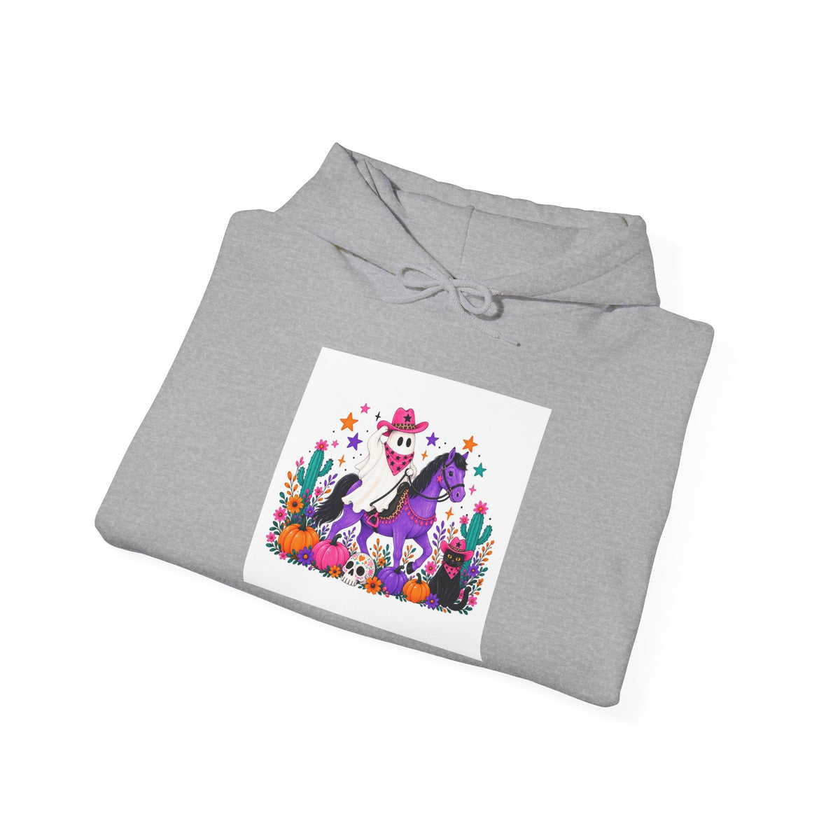 Day of the Dead Cat Hoodie – Colorful Día de los Muertos Kitty Floral Pullover