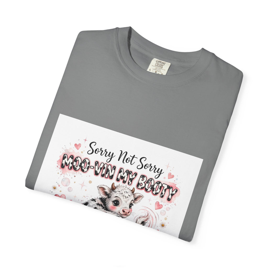 Cow With Attitude T-Shirt — "Sorry Not Sorry Moo-You Say Beauty" Farm Animal Graphic Tee