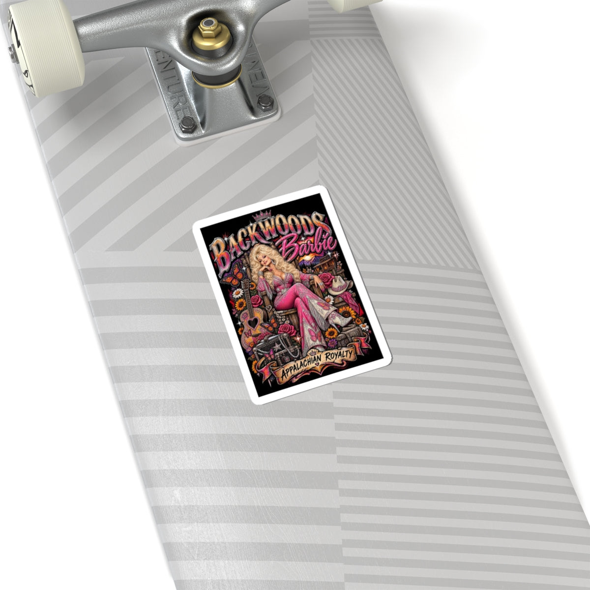 Backwoods Barbie Kiss-Cut Sticker — Appalachian Royalty Retro Glam Decal