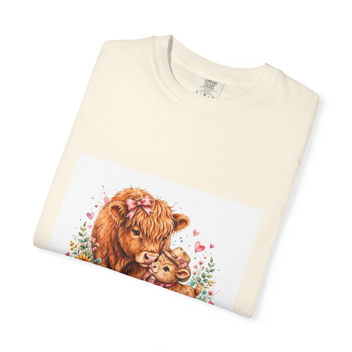 Mama's Little Cowgirl T-Shirt – Cute Highland Cow Mom & Calf Graphic