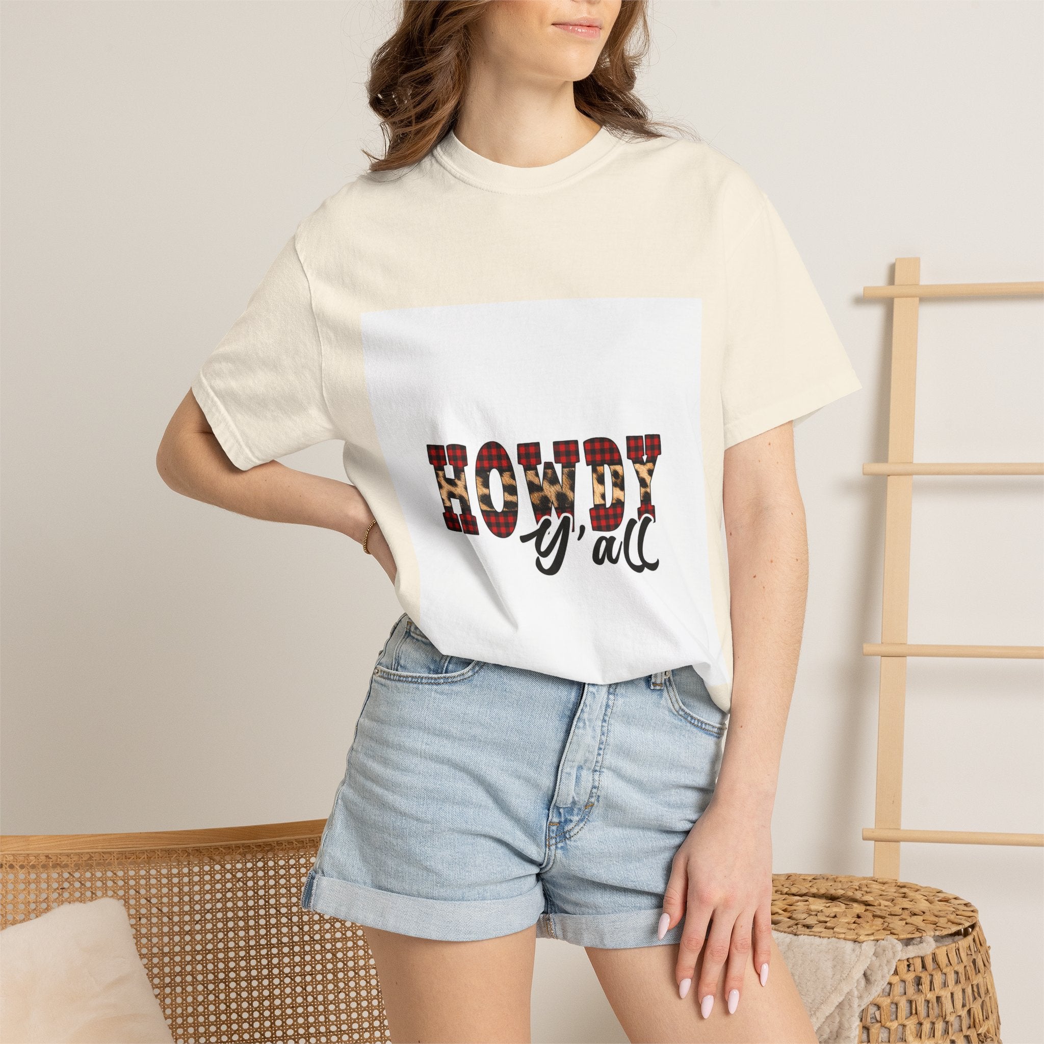 Howdy y'all T-Shirt — Plaid Western Graphic Tee