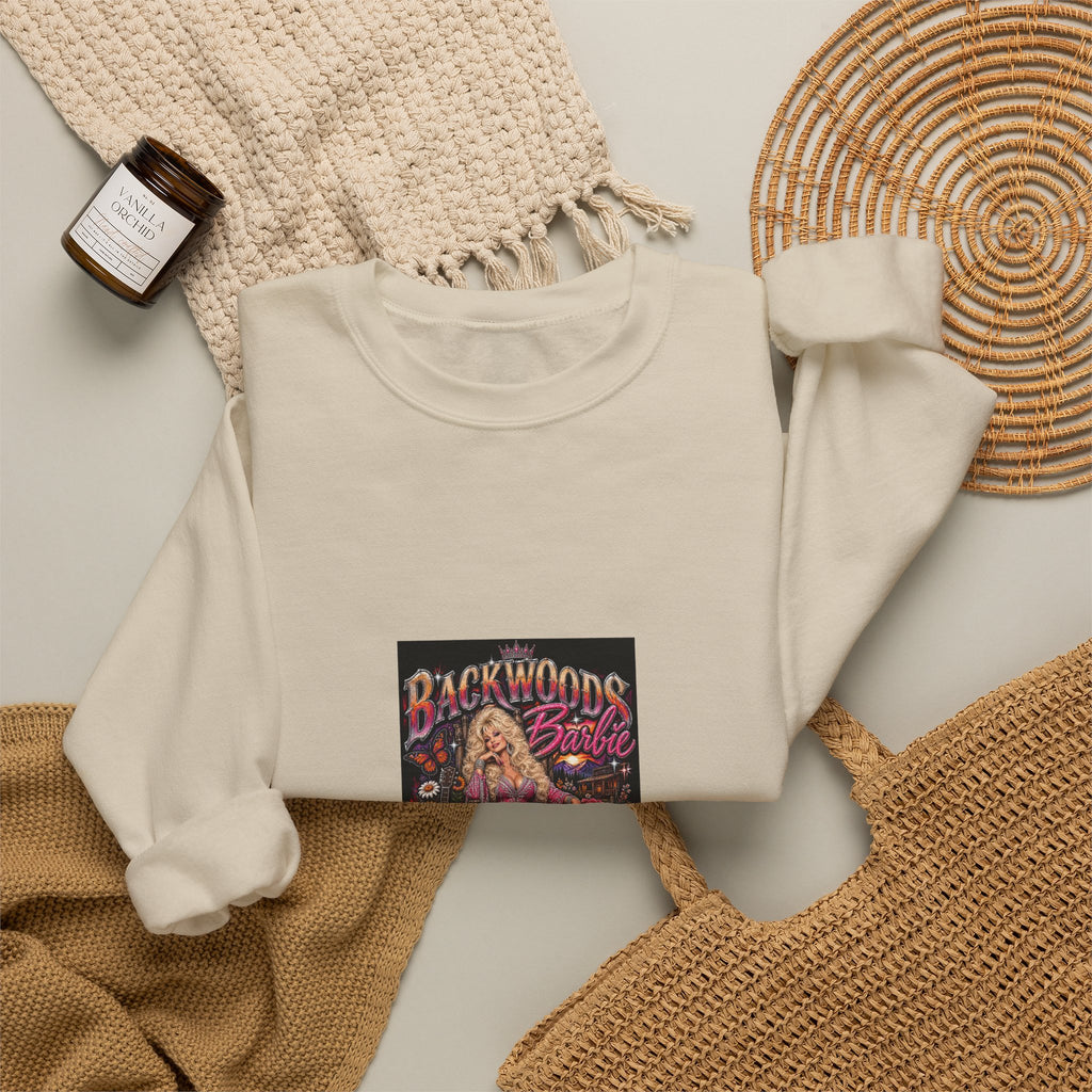 Backwoods Blonde Retro Pinup Crewneck Sweatshirt