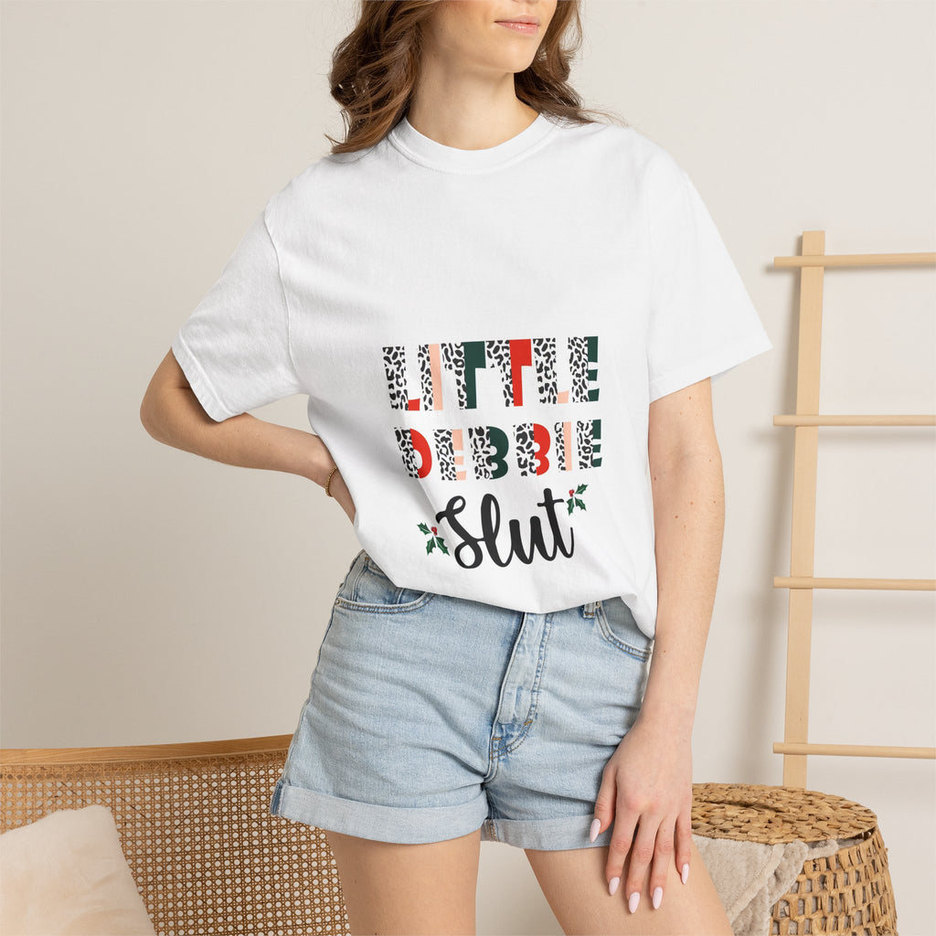 Funny Christmas Tee - 'Little Debbie Slut' Holiday Graphic T-Shirt