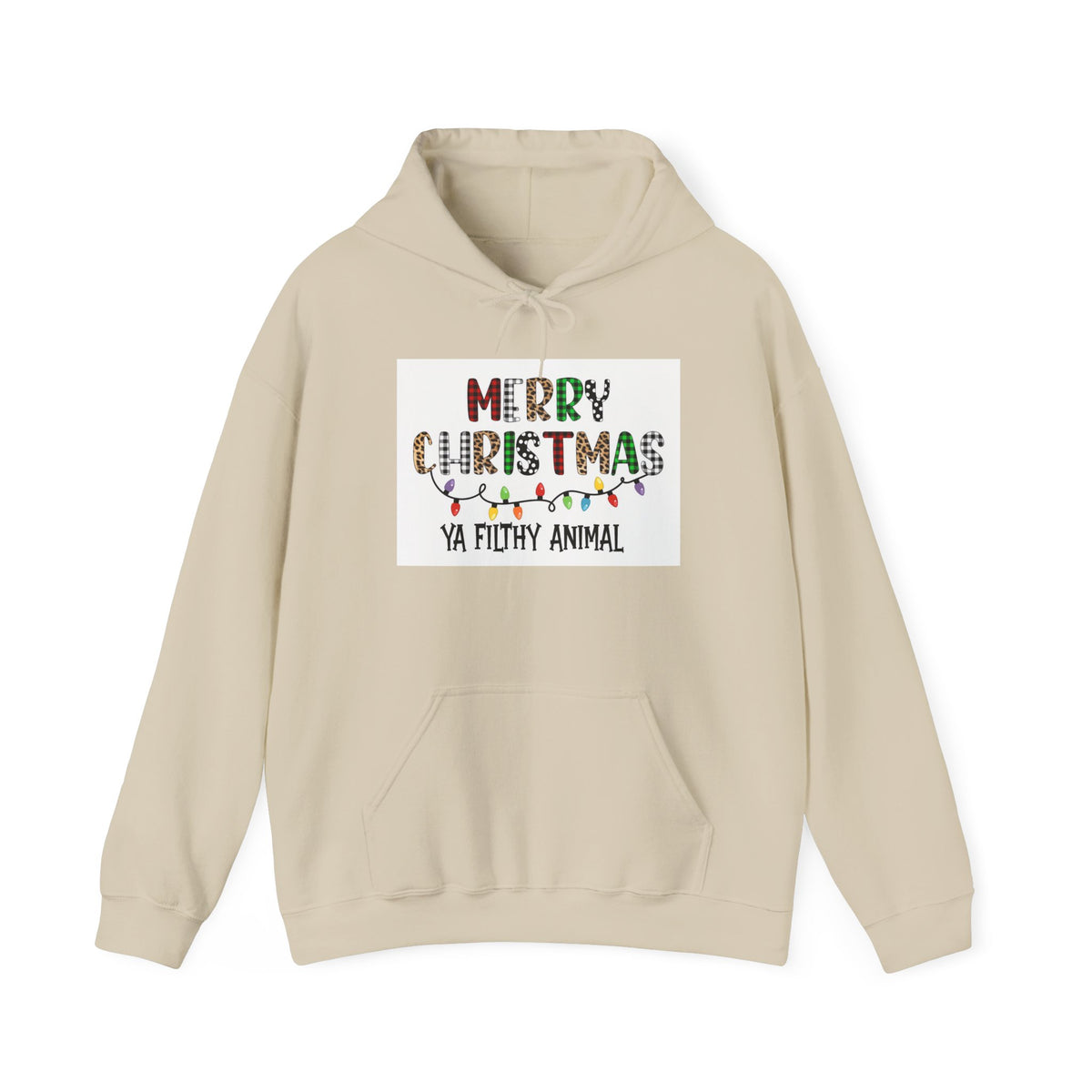 Christmas Hoodie – "Merry Christmas Ya Filthy Animal" Funny Holiday Pullover