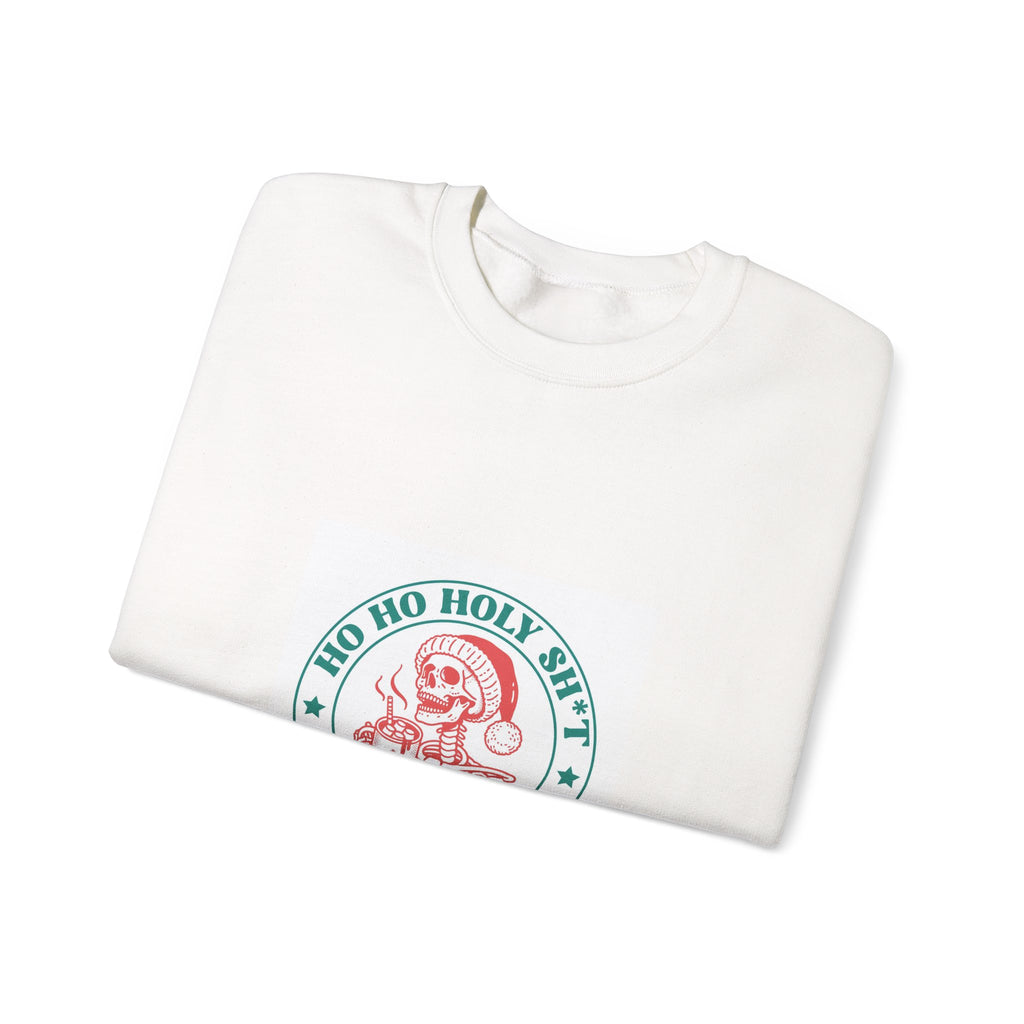 Crewneck Sweatshirt — “Ho Ho Holy Sh!t What a Year” Retro Santa Christmas Sweatshirt