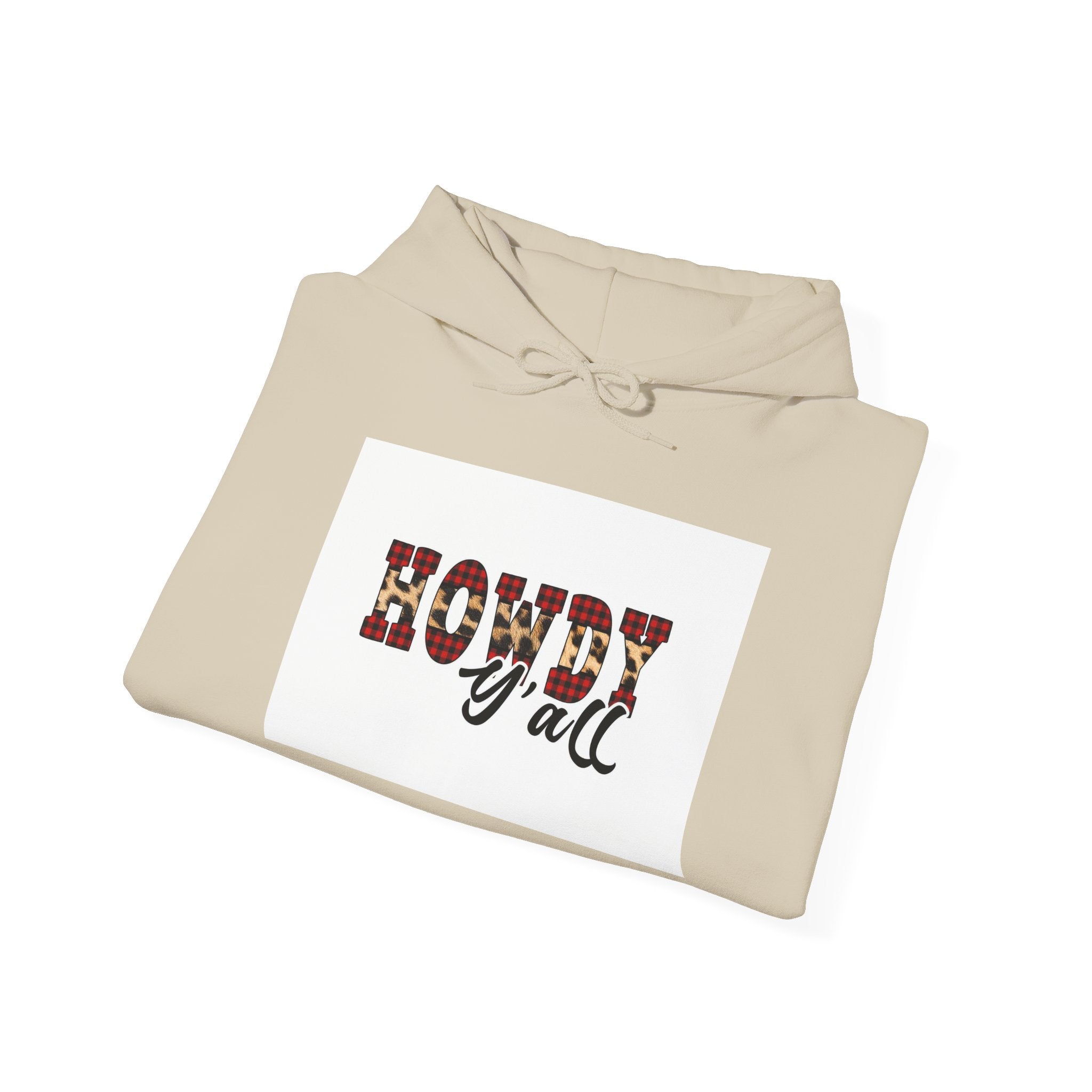 Howdy Y'all Hoodie – Western Plaid Cowgirl Graphic Pullover