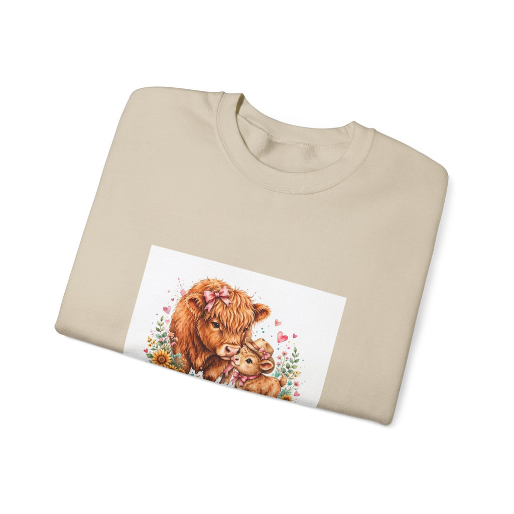 Mama Bear & Cub Crewneck Sweatshirt – "Mama's Like a Cozy Country" Floral Graphic