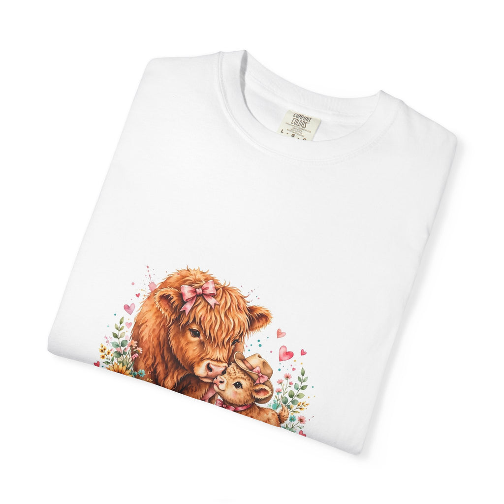 Mama's Little Cowgirl T-Shirt – Cute Highland Cow Mom & Calf Graphic