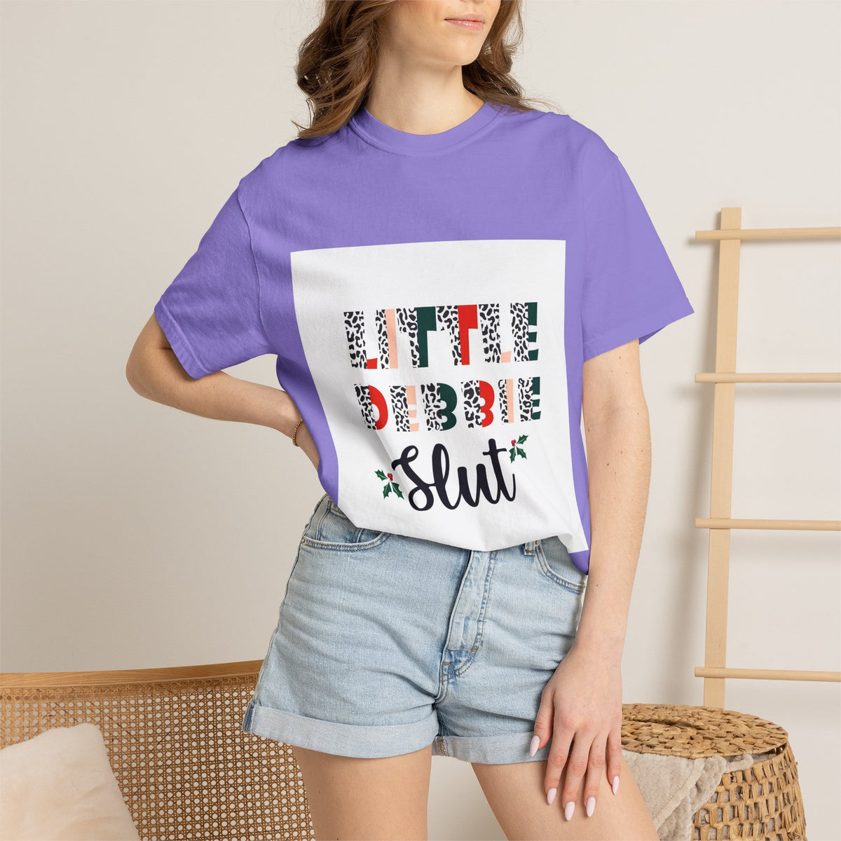 Funny Christmas Tee - 'Little Debbie Slut' Holiday Graphic T-Shirt