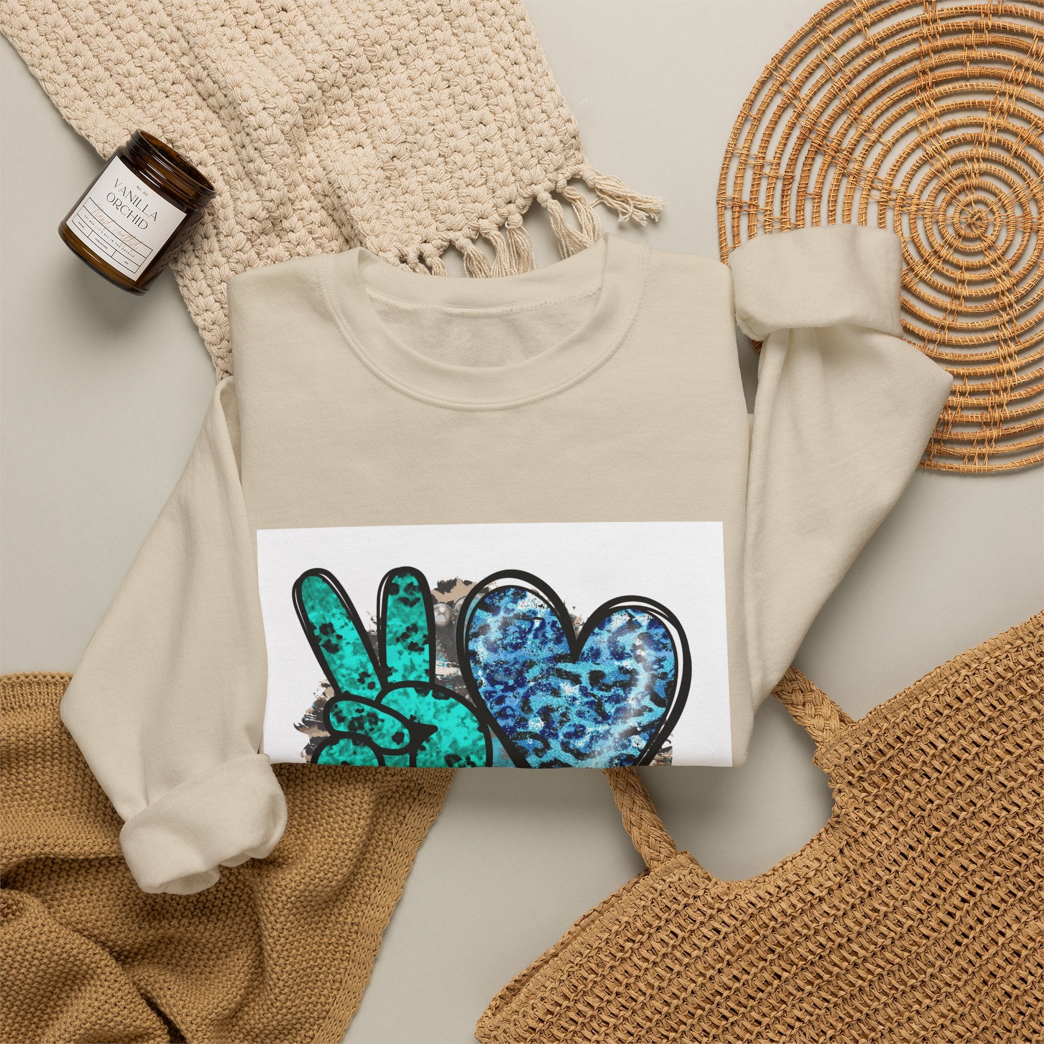 Rodeo Peace & Heart Crewneck Sweatshirt