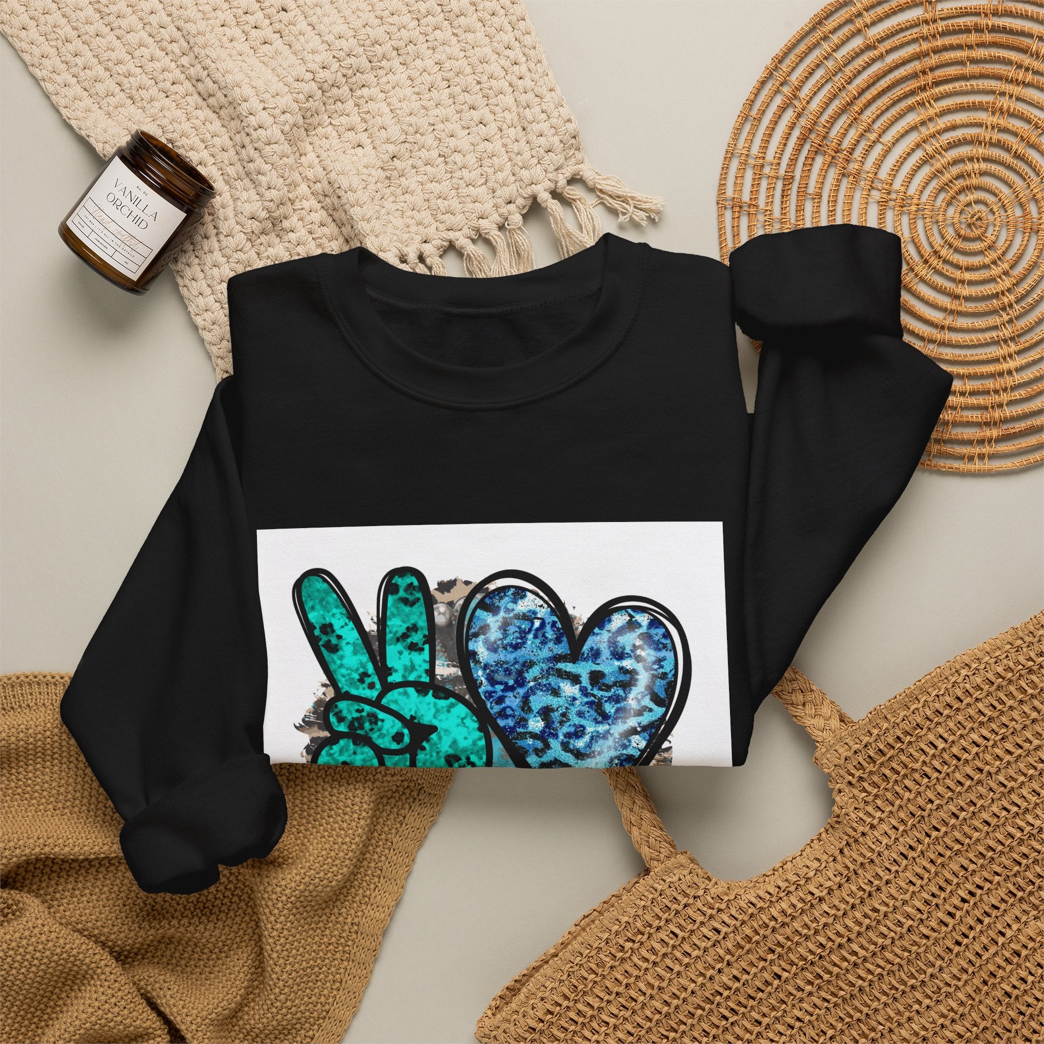 Rodeo Peace & Heart Crewneck Sweatshirt