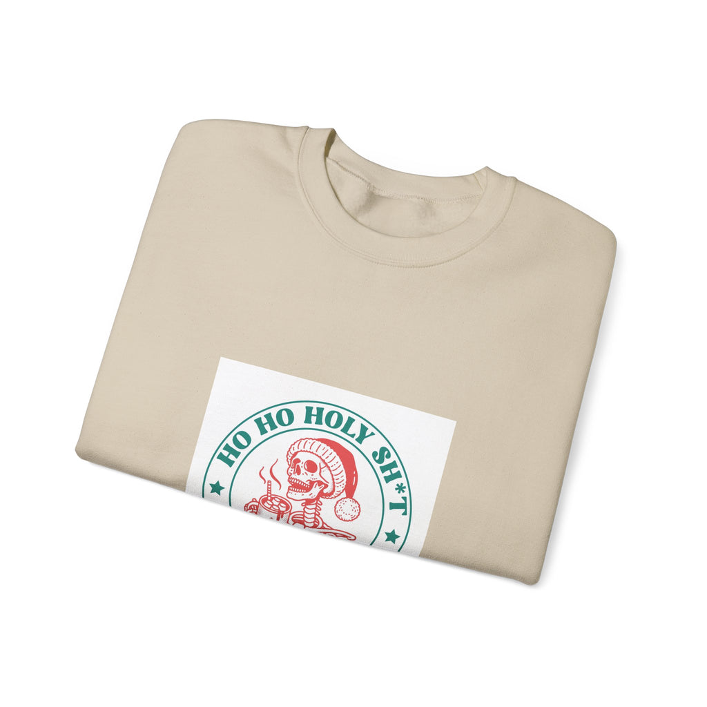 Crewneck Sweatshirt — “Ho Ho Holy Sh!t What a Year” Retro Santa Christmas Sweatshirt