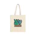 Peace + Heart Rodeo Canvas Tote — Western Cowgirl Market Bag