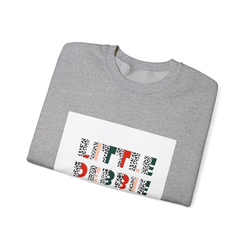 Crewneck Sweatshirt — “Little Debbie Slut” Floral Graphic Cozy Pullover