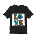 LOVE Southwestern Graphic Tee — Turquoise & Brown Rustic Sunflower Design