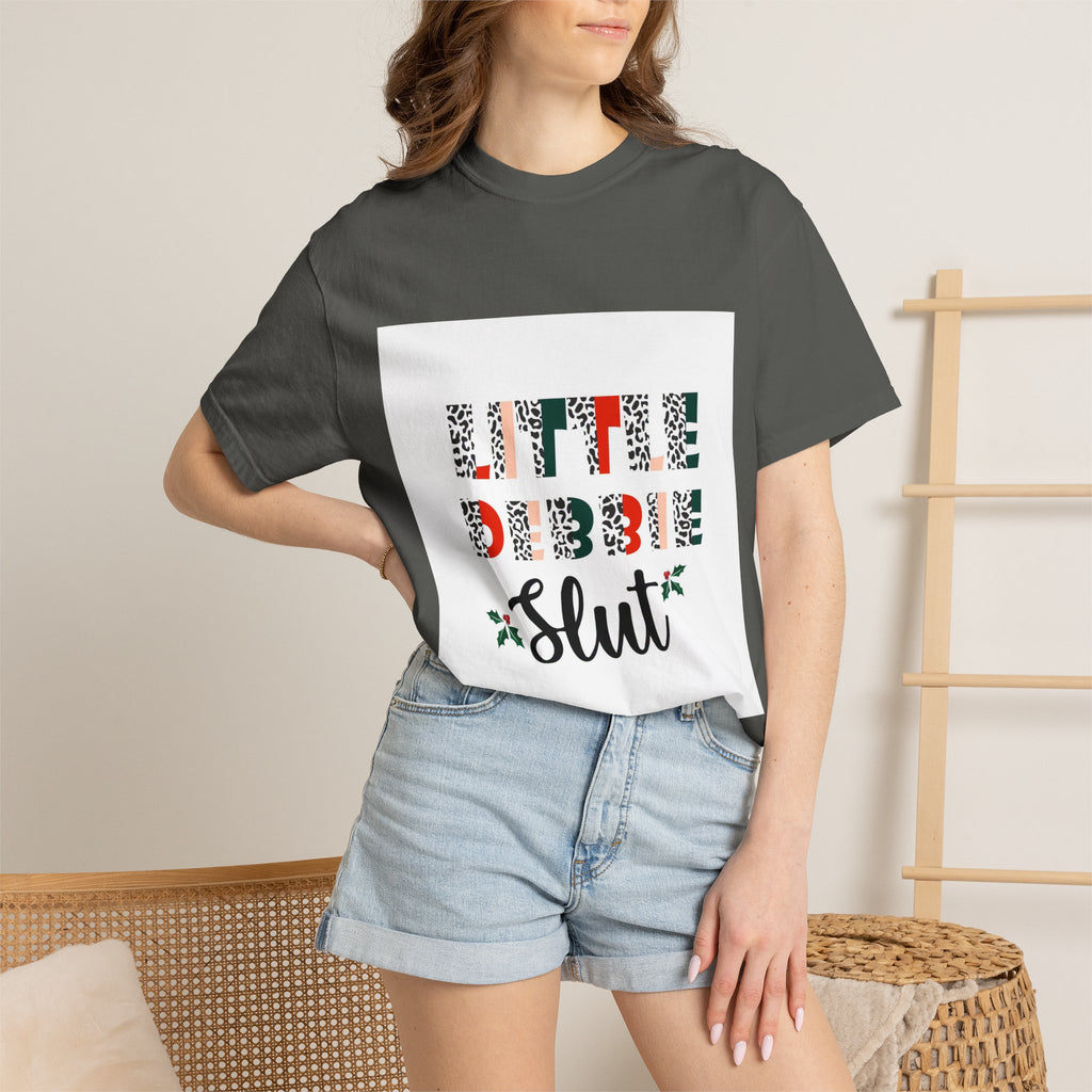 Funny Christmas Tee - 'Little Debbie Slut' Holiday Graphic T-Shirt