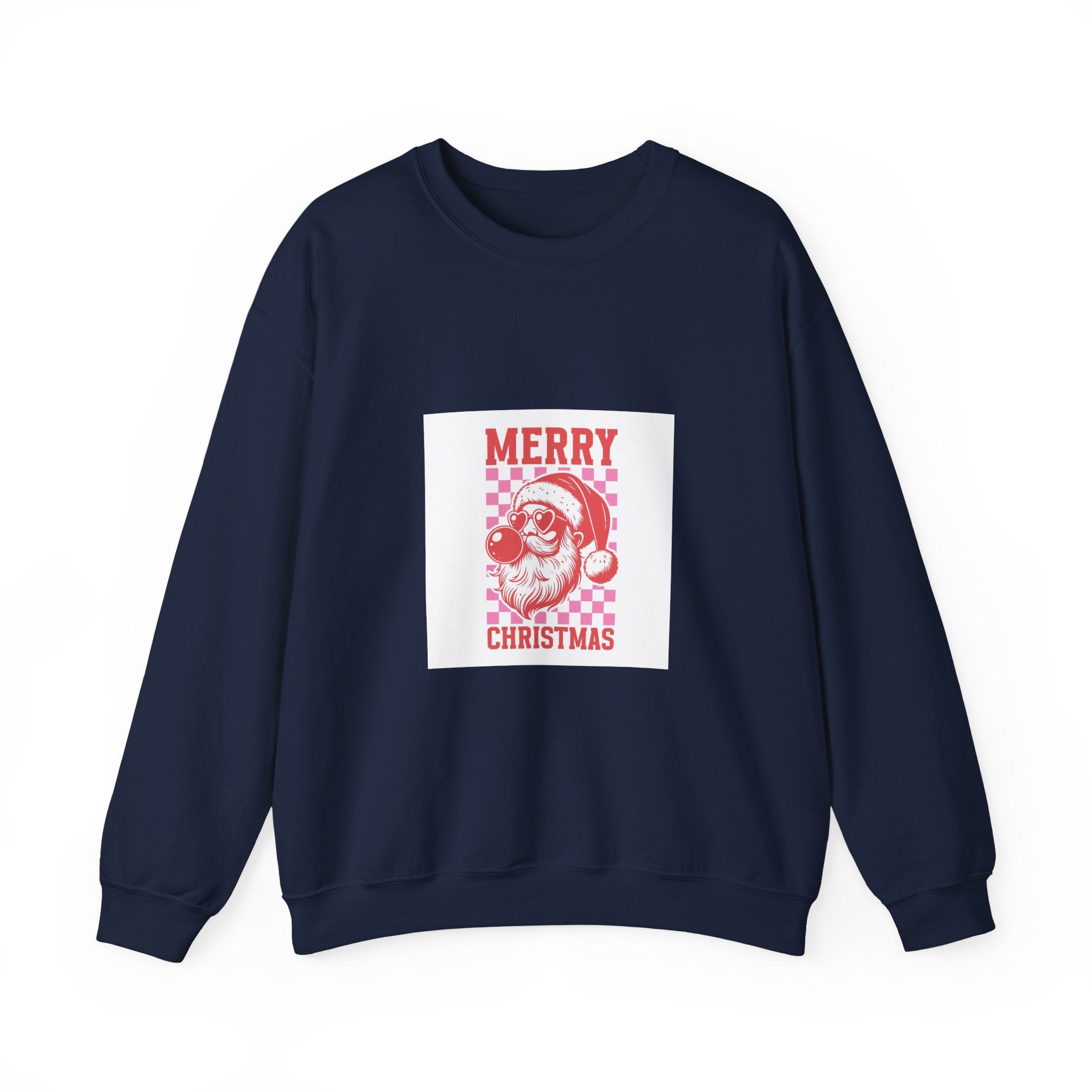 Christmas Santa Crewneck Sweatshirt – 'Merry Christmas' Retro Santa Design