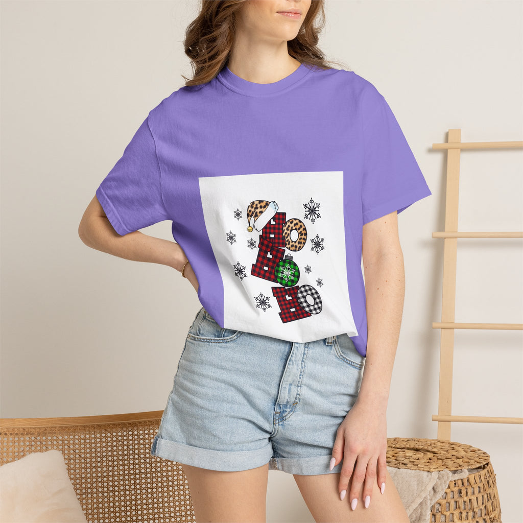 Holiday JOY Plaid Graphic T-Shirt