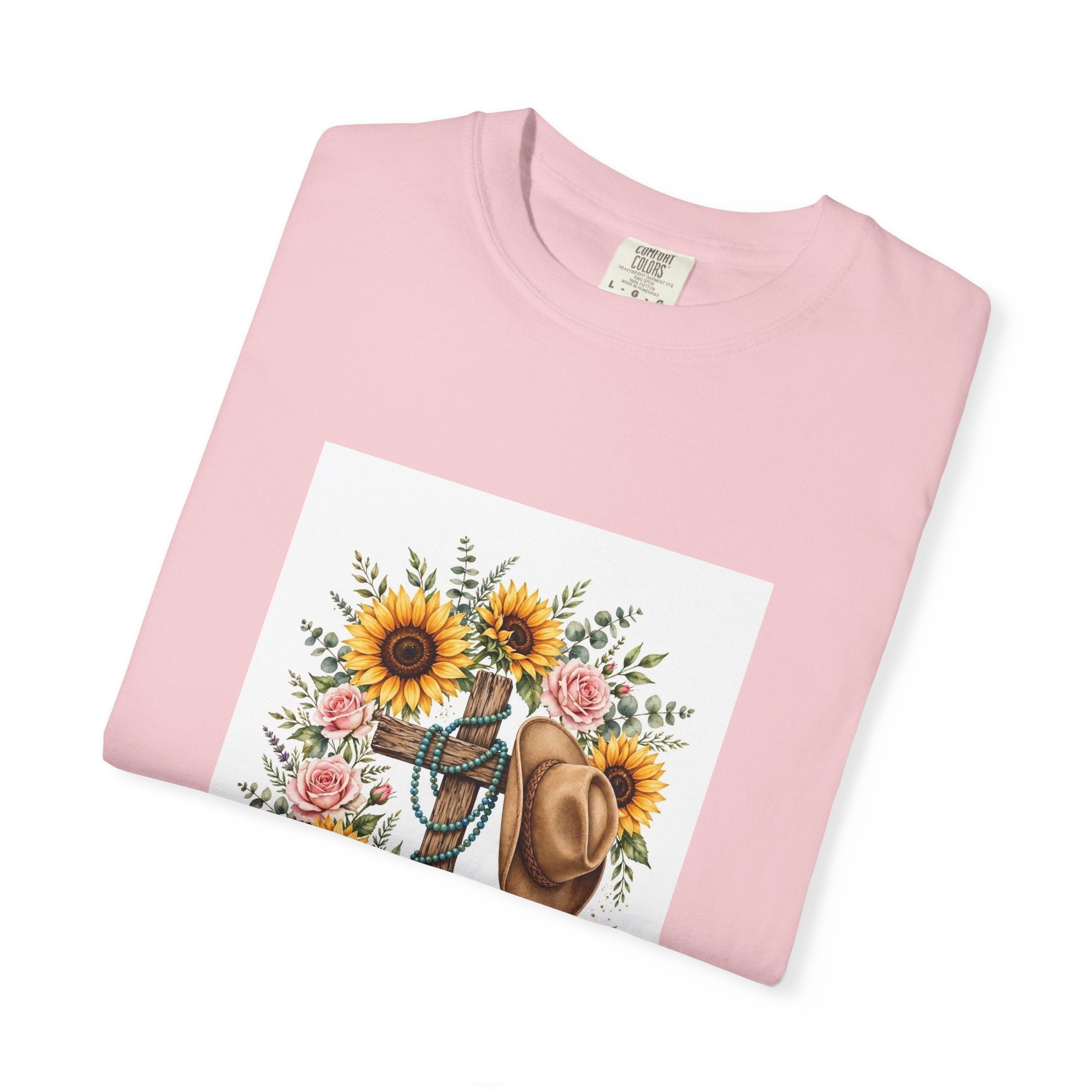 Faith Family Ranch T-Shirt — Sunflower Cowboy Hat Graphic Tee