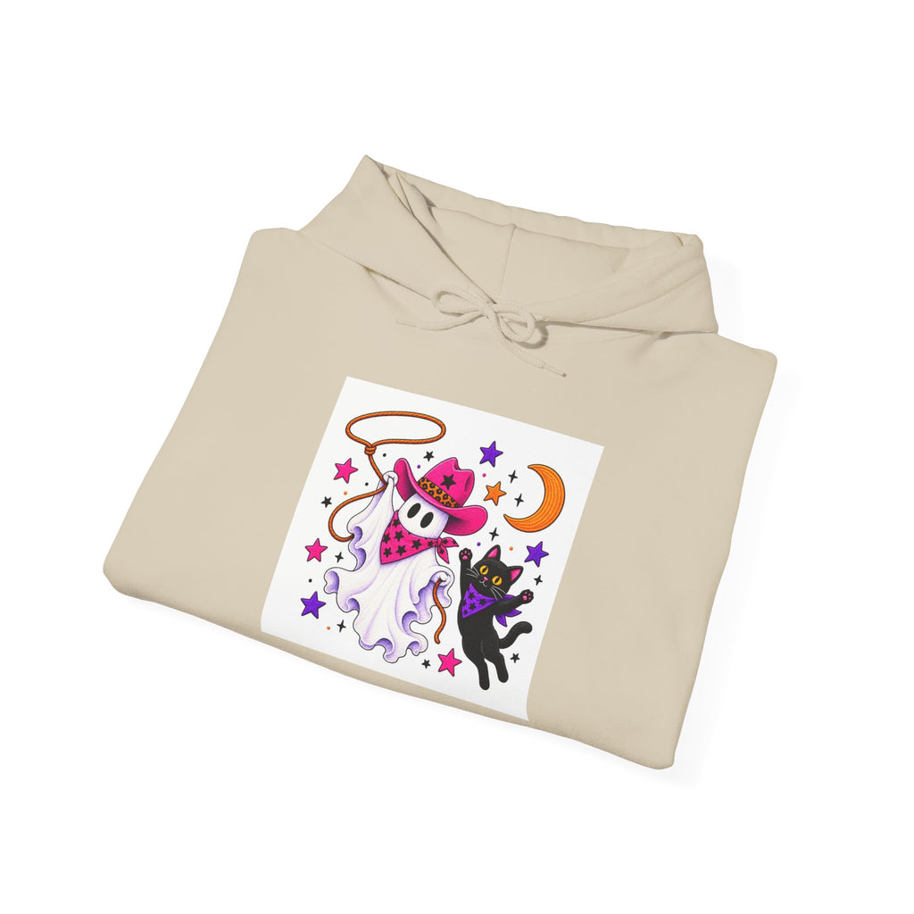 Cute Astronaut Cat Hoodie – Space Kitty with Stars & Moon Pullover