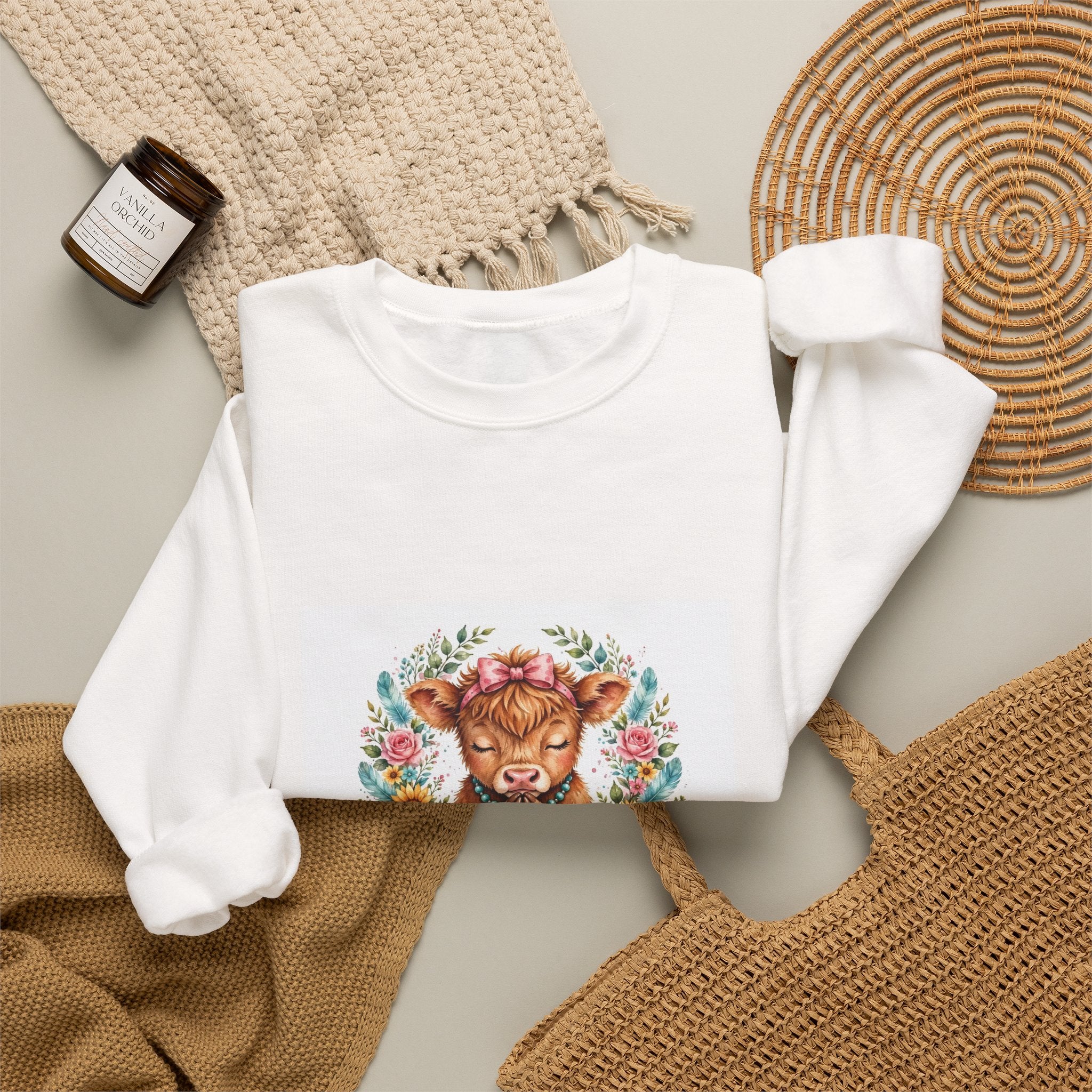 Cowgirl Mama Prayer Sweatshirt — Floral Western Mom Crewneck