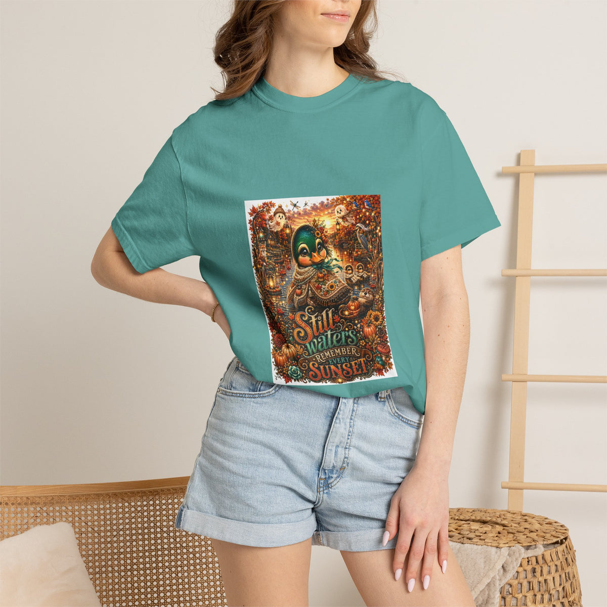 Skull Guitar Sunset T-Shirt — Still Waters Run Deep Vintage Rock Tee