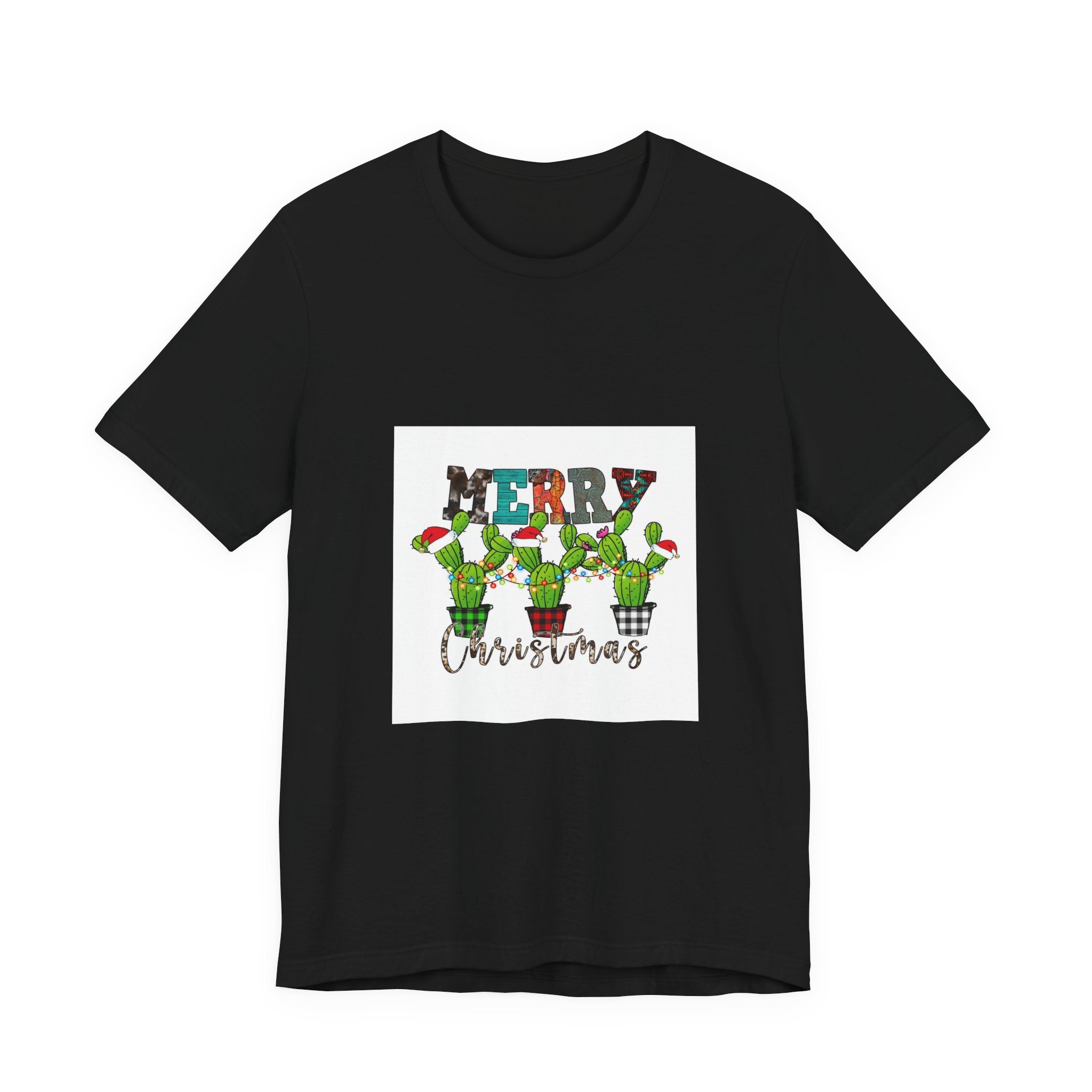 Merry Christmas Cactus Tee — Festive Holiday Succulent Shirt