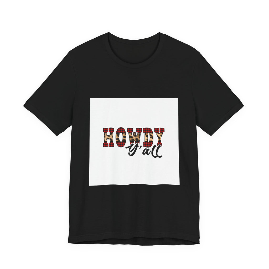 Howdy Y'all Tee — Plaid Western Graphic T-Shirt