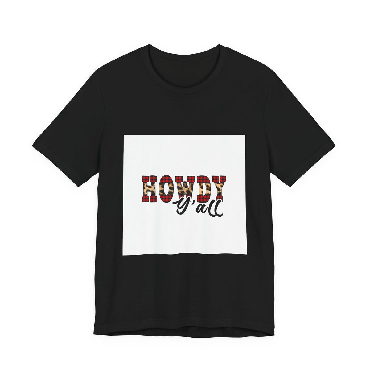 Howdy Y'all Tee — Plaid Western Graphic T-Shirt