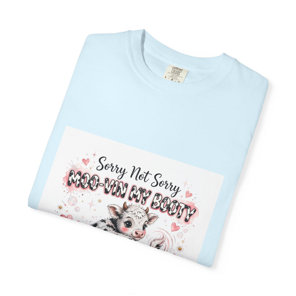Cow With Attitude T-Shirt — "Sorry Not Sorry Moo-You Say Beauty" Farm Animal Graphic Tee