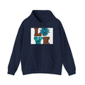 LOVE Southwestern Hoodie — Turquoise Aztec Pattern Pullover