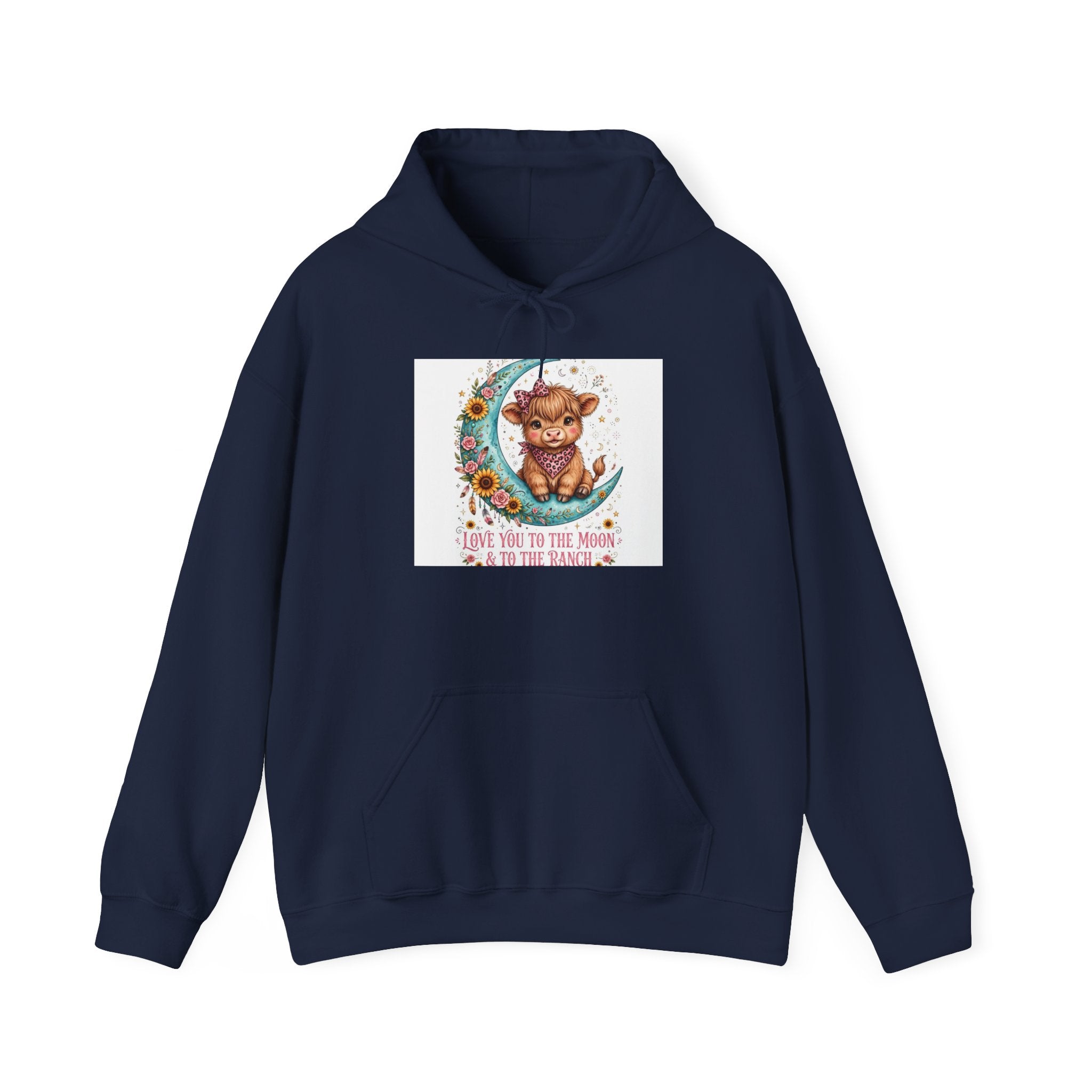 Bear on Moon Hoodie - "Love You to the Moon & to the Back" Cozy Graphic Sweatshirt
