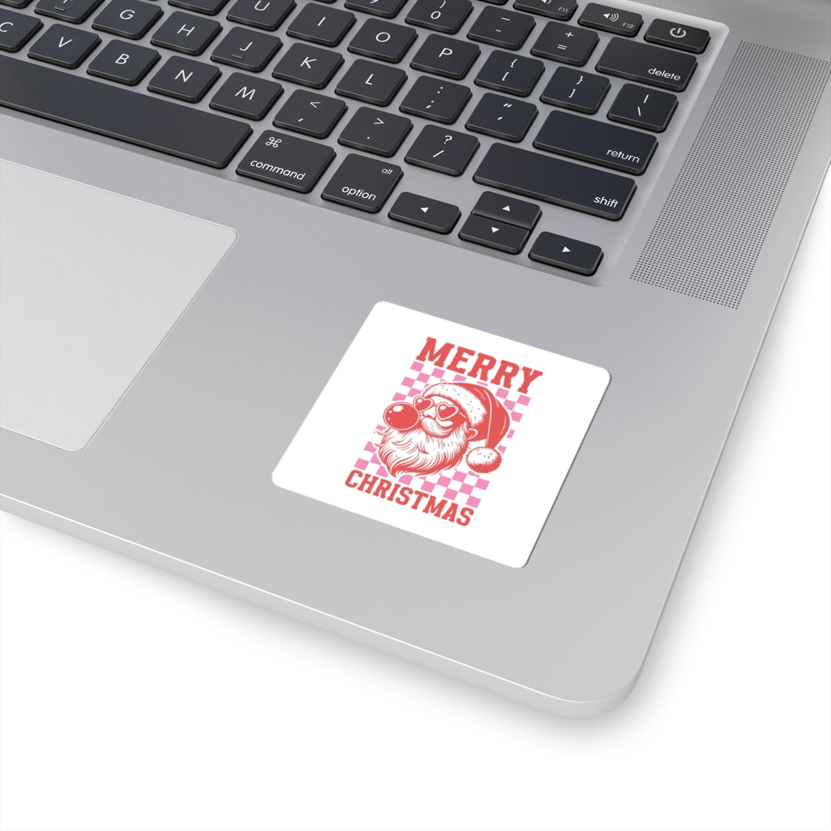 Merry Christmas Retro Santa Kiss-Cut Sticker