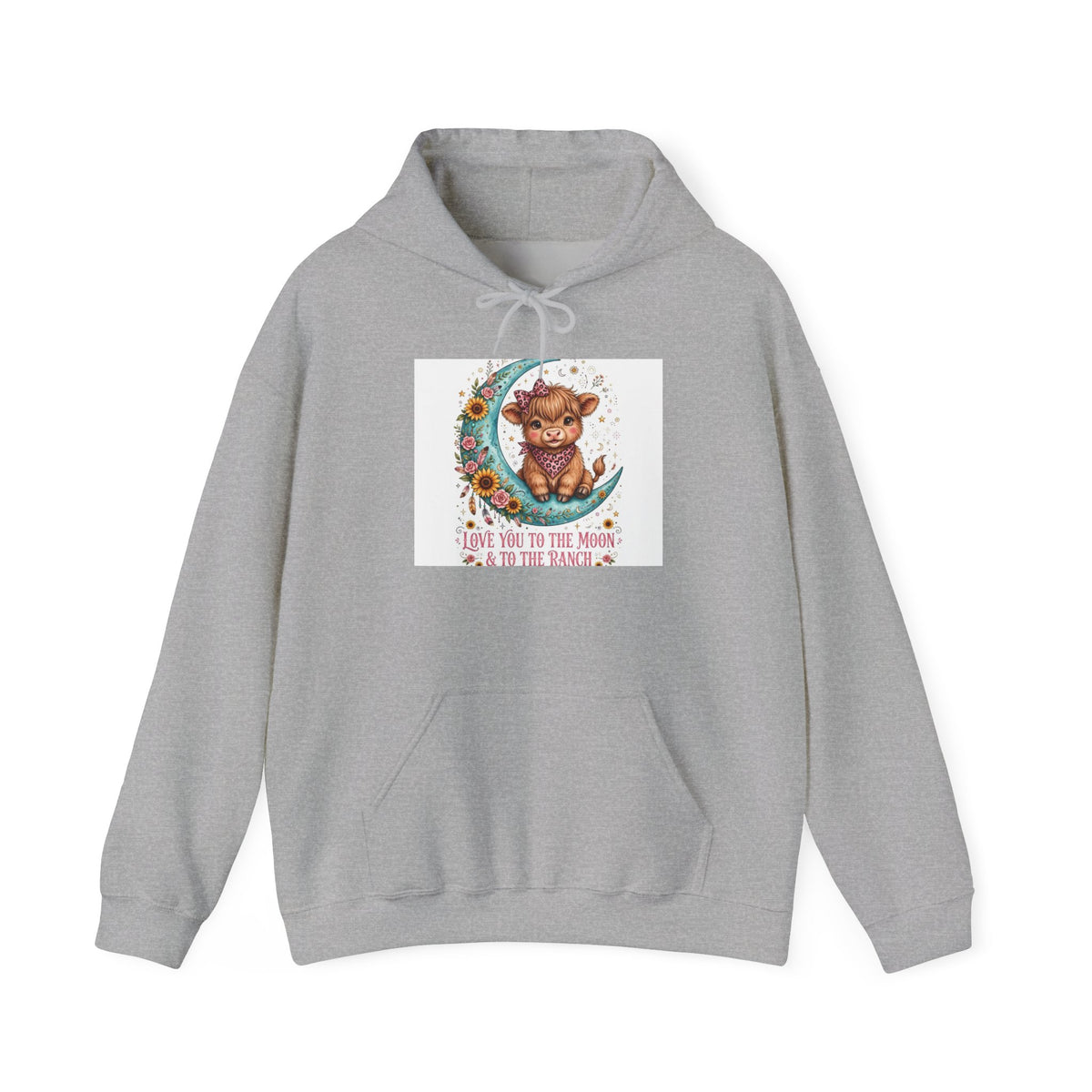Bear on Moon Hoodie - "Love You to the Moon & to the Back" Cozy Graphic Sweatshirt