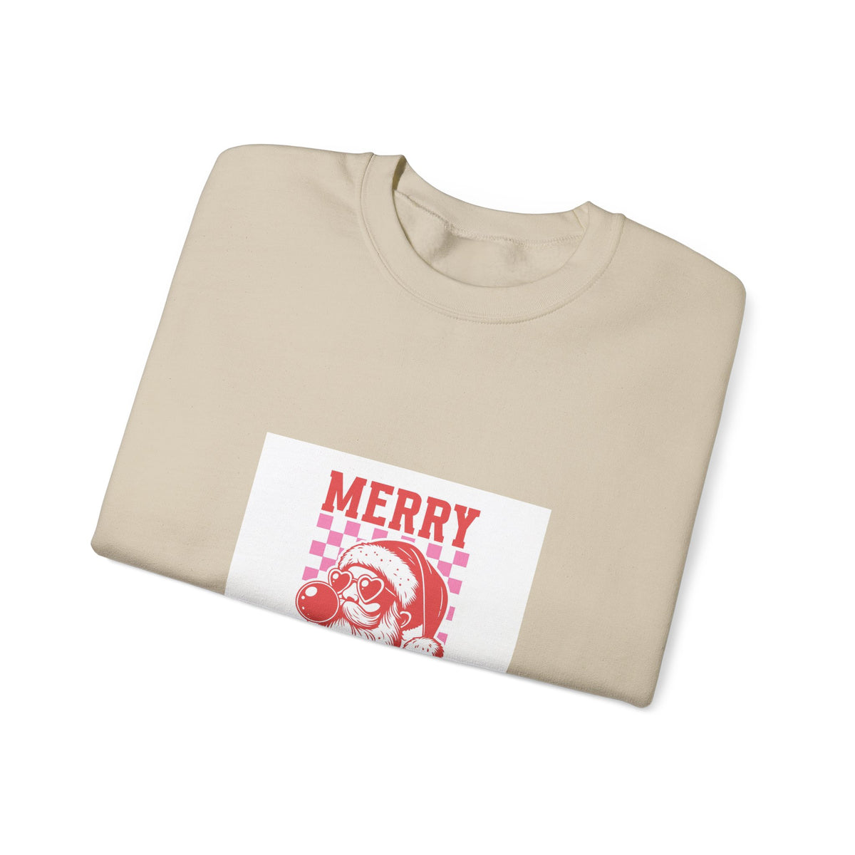 Christmas Santa Crewneck Sweatshirt – 'Merry Christmas' Retro Santa Design