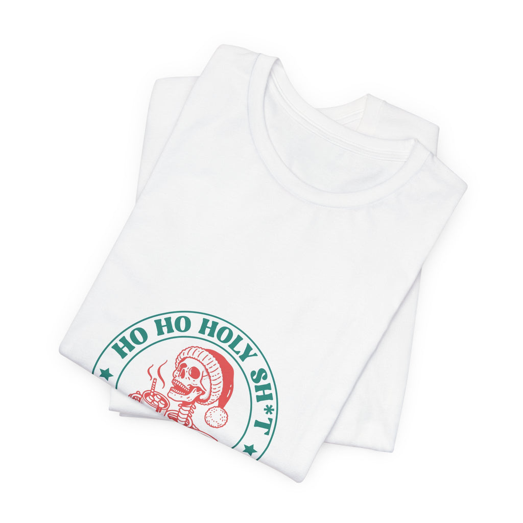 Holiday Graphic Tee — “Ho Ho Holy Sh*t What A Year” Santa Shirt